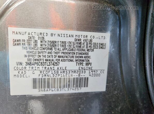 3N8AP6CB3TL374257 2026 NISSAN KICKS Gray Vista interior de 360 grados