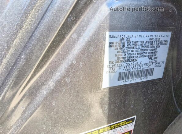 3N8AP6CB4TL364384 2026 NISSAN KICKS Gray Vista interior de 360 grados