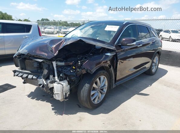 3PCAJ5BA4MF108102 2021 INFINITI QX50 Dark Brown წინა მარცხენა ხედი სამი მეოთხედიდან