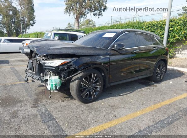 3PCAJ5BA5MF110134 2021 INFINITI QX50 Black Առջևի ձախ երեք քառորդ տեսարան