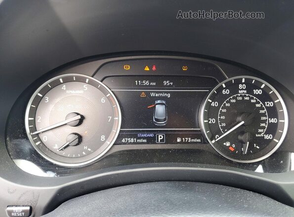 3PCAJ5BA6MF101653 2021 INFINITI QX50 Black Widok zestawu wskaźników