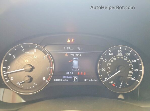 3PCAJ5BB1MF117428 2021 INFINITI QX50 Blue ხელსაწყოთა პანელის ხედი