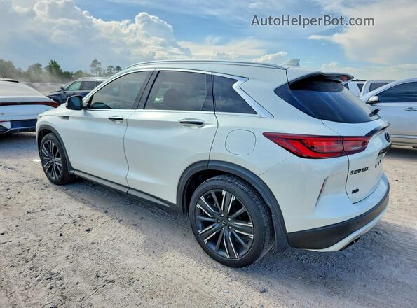 3PCAJ5BB6NF115000 2022 INFINITI QX50 White უკანა მარცხენა