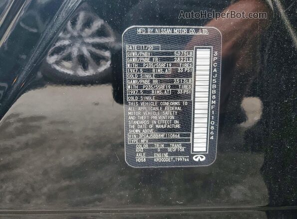 3PCAJ5BB8MF110864 2021 INFINITI QX50 Black Շարժիչի բաժամունքի տեսք