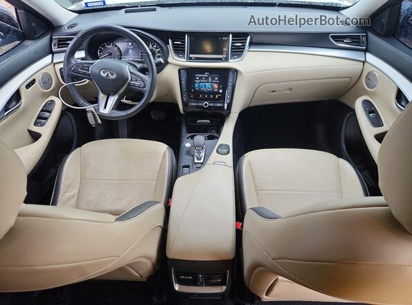 3PCAJ5CA0MF122948 2021 INFINITI QX50 White Առջևի վահանակի տեսք