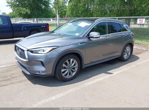 3PCAJ5CB0MF113644 2021 INFINITI QX50 Gray წინა მარცხენა ხედი სამი მეოთხედიდან