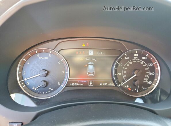 3PCAJ5CB0NF119431 2022 INFINITI QX50 Black Вид щитка приладів