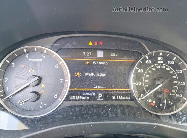 3PCAJ5CB2MF107571 2021 INFINITI QX50 Brown Widok zestawu wskaźników