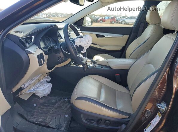 3PCAJ5CB2MF107571 2021 INFINITI QX50 Brown Widok wnętrza z przodu