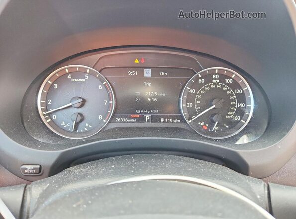 3PCAJ5CB5MF102350 2021 INFINITI QX50 Black ხელსაწყოთა პანელის ხედი
