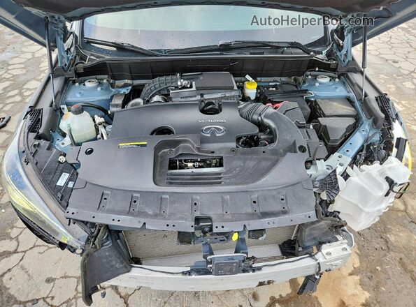 3PCAJ5FA2PF111420 2023 INFINITI QX50 Blue Vista del compartimento del motor