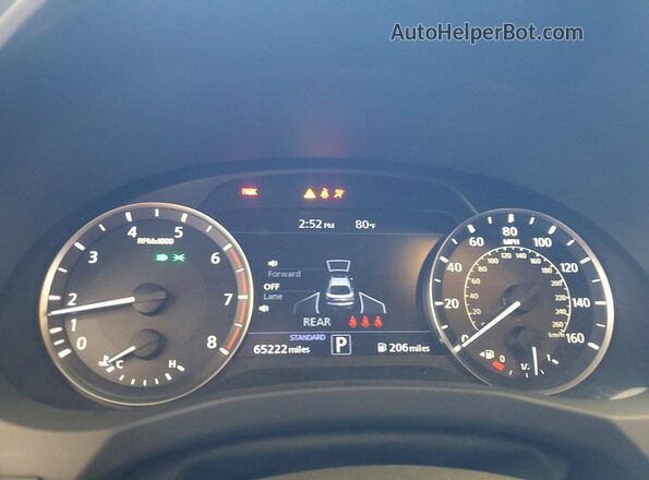 3PCAJ5J35NF102782 2022 INFINITI QX55 Black Instrument cluster view