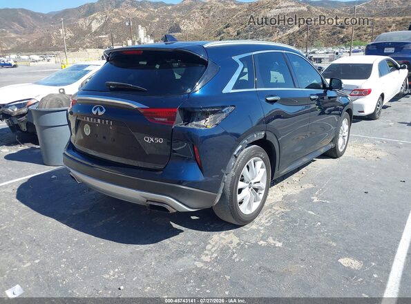 3PCAJ5M10KF121908 2019 INFINITI QX50 Синий Задняя правая четверть