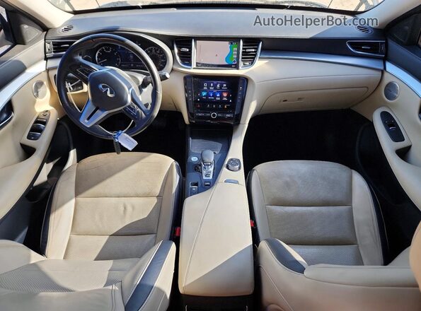 3PCAJ5M11KF130522 2019 INFINITI QX50 Black Вид панелі приладів