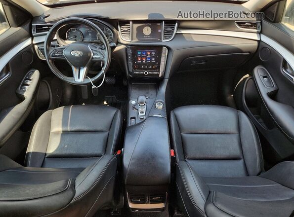 3PCAJ5M11KF135705 2019 INFINITI QX50 White Dashboard view