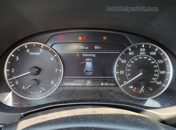 3PCAJ5M11KF135705 2019 INFINITI QX50 White Instrument cluster view