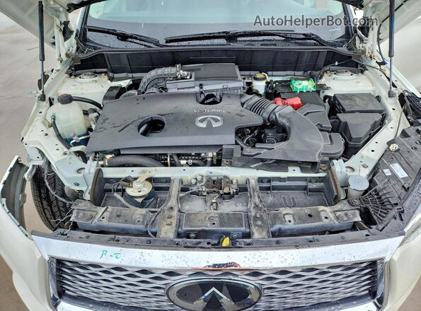 3PCAJ5M11LF113897 2020 INFINITI QX50 White Vista del compartimento del motor