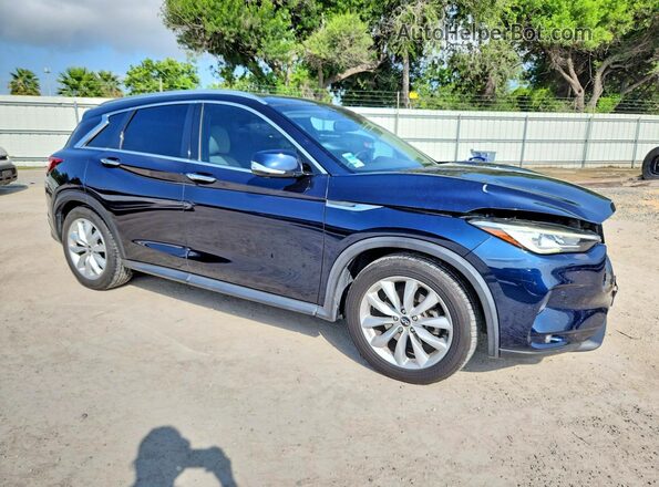3PCAJ5M12KF110005 2019 INFINITI QX50 Blue Передня права чверть