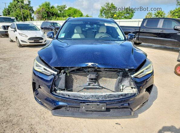 3PCAJ5M12KF110005 2019 INFINITI QX50 Blue Вид спереду