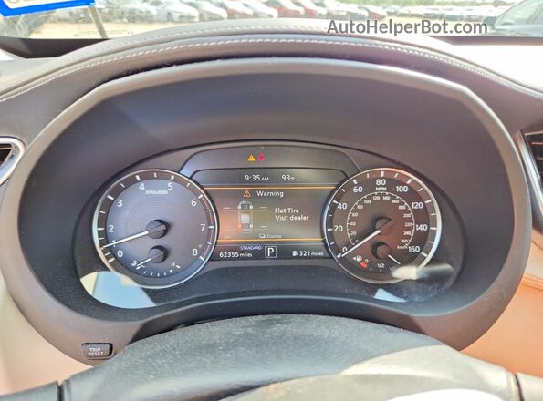 3PCAJ5M12KF110005 2019 INFINITI QX50 Blue Вид щитка приладів