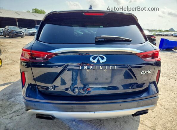 3PCAJ5M12KF110005 2019 INFINITI QX50 Blue Вид ззаду