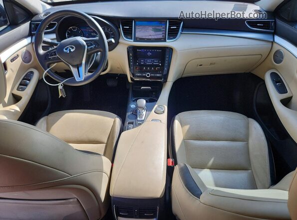 3PCAJ5M12KF110005 2019 INFINITI QX50 Blue Вид панелі приладів