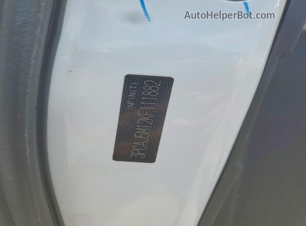 3PCAJ5M12KF111882 2019 INFINITI QX50 White VIN կոդի պիտակի տեսք
