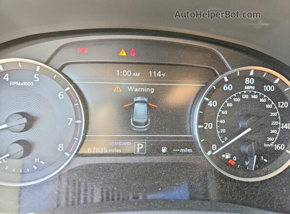 3PCAJ5M14KF143653 2019 INFINITI QX50 White Вид щитка приладів