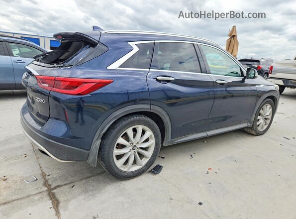 3PCAJ5M15KF109687 2019 INFINITI QX50 Синий Задняя правая четверть