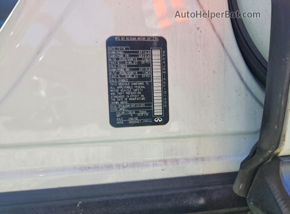 3PCAJ5M15KF131205 2019 INFINITI QX50 White VIN կոդի պիտակի տեսք