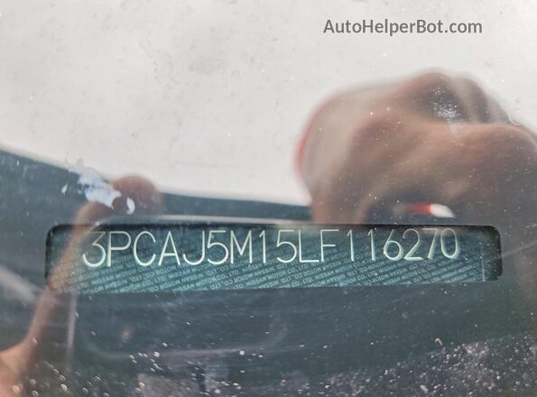 3PCAJ5M15LF116270 2020 INFINITI QX50 Gray Widok naklejki z numerem VIN