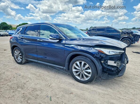 3PCAJ5M17KF147518 2019 INFINITI QX50 Blue Front right