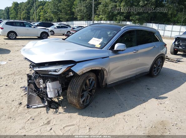 3PCAJ5M19KF119090 2019 INFINITI QX50 Серебряный Передняя левая четверть