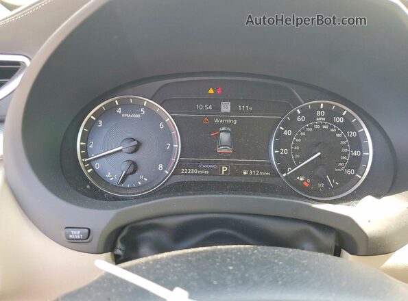 3PCAJ5M19LF101982 2020 INFINITI QX50 White Instrument cluster view