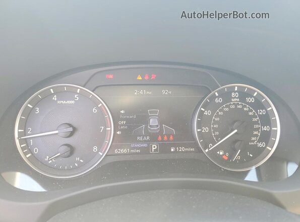 3PCAJ5M30LF117666 2020 INFINITI QX50 Blue Vista del cuadro de instrumentos