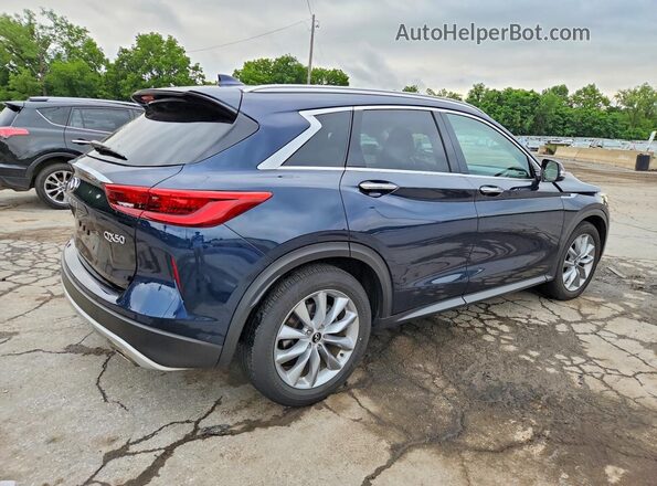 3PCAJ5M31KF137584 2019 INFINITI QX50 Blue უკანა მარჯვენა