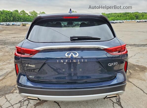 3PCAJ5M31KF137584 2019 INFINITI QX50 Blue უკანა ხედი