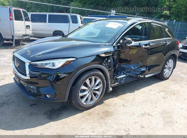 3PCAJ5M32KF118736 2019 INFINITI QX50 Черный Передняя левая четверть