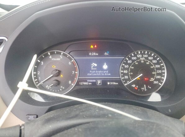 3PCAJ5M32KF145791 2019 INFINITI QX50 White Вид щитка приладів
