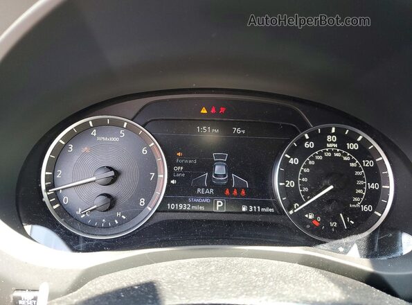 3PCAJ5M34LF107030 2020 INFINITI QX50 Black Սարքավորումների վահանակի տեսք