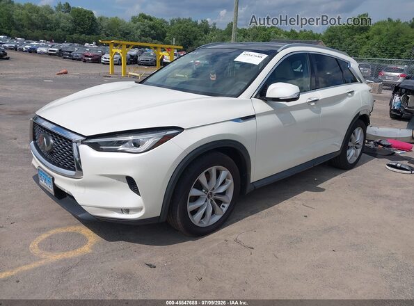 3PCAJ5M35KF116950 2019 INFINITI QX50 Белый Передняя левая четверть