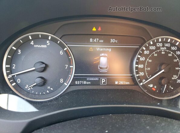 3PCAJ5M35KF130184 2019 INFINITI QX50 Black Instrument cluster view