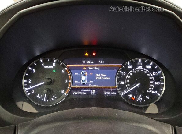 3PCAJ5M35LF108221 2020 INFINITI QX50 White Вид щитка приладів
