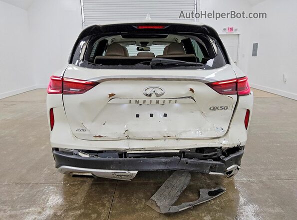 3PCAJ5M35LF108221 2020 INFINITI QX50 White Вид ззаду