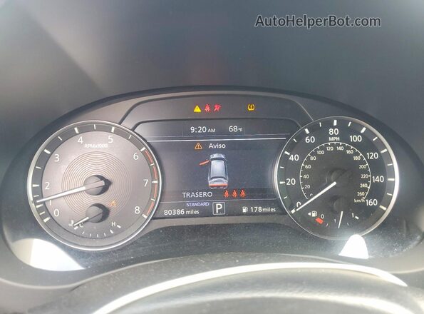 3PCAJ5M36LF112519 2020 INFINITI QX50 Black ხელსაწყოთა პანელის ხედი