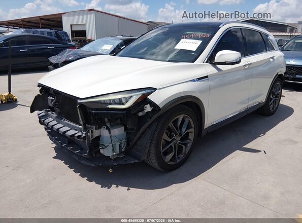 3PCAJ5M37KF127822 2019 INFINITI QX50 White Vista tres cuartos delantera izquierda