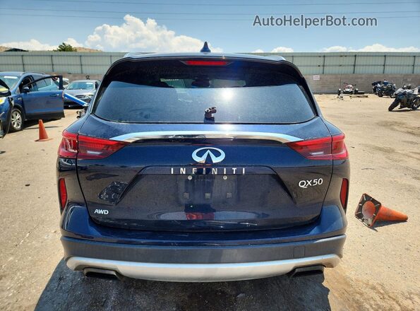 3PCAJ5M39KF139809 2019 INFINITI QX50 Blue Rear view