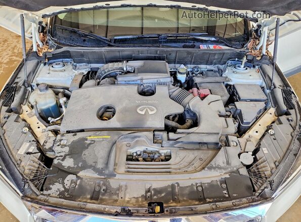 3PCAJ5M3XKF137177 2019 INFINITI QX50 White Engine compartment view
