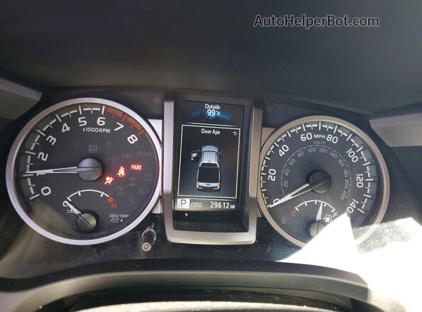 3TMAZ5CN2PM200593 2023 TOYOTA TACOMA White ხელსაწყოთა პანელის ხედი