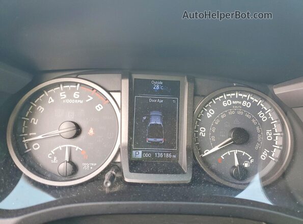 3TMAZ5CN4KM099386 2019 TOYOTA TACOMA Gray ხელსაწყოთა პანელის ხედი